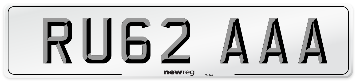 RU62 AAA Number Plate from New Reg